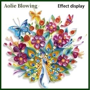 Aolie 120Pcs/set Paper Quilling Strips Set 5mm 53cm Paper For Craft DIY Quilling Tool