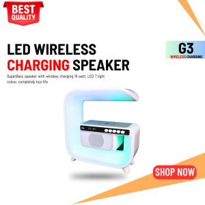SPEAKER BLUETOOTH G3 PORTABLE WIRELLES CHARGER 15W + LAMP LED NIGHT LIGHT RGB