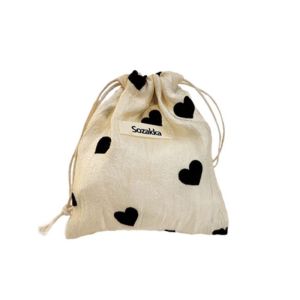 HEFEI Sozakka Floral Drawstring Storage Pouch Handbag Vintage Tulip Packaging Coin Purse Dustproof Large Capacity Lipstick Jewelry Organizer Gift Bag