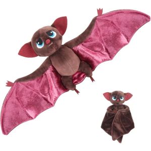 ZHUJI พับเก็บได้ ของเล่นตุ๊กตาค้างคาว Dracula เครื่องประดับสำหรับตกแต่ง ตุ๊กตาสัตว์ตุ๊กตา ตุ๊กตาค้างคาวยัดไส้ เด็กชายเด็กหญิง การ์ตูนลายการ์ตูน ตุ๊กตา Transylvania ของโรงแรม ของขวัญวันฮาโลวีน