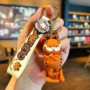 Gantungan Tas Lucu Gantungan Kunci Kucing Garfield Ganci Motor Mobil Keychain Kartun Cat Lucu Import