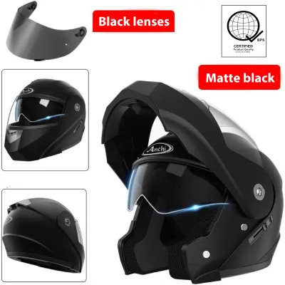 AENXRD Motorcycle Modular Open face Helmet dual visor helmet Full Face helmet Double lens with BPS
