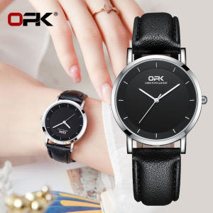 OPK Waterproof Watch for Women Original 2021 New Fashion Simple Leather Quartz Watch for Girls