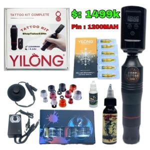 Combo 1 máy pen Tattoo Kit kèm pin tích điện chất lượng ổn định