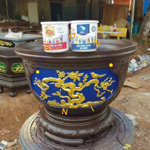 Sơn chậu kiểng cảnh màu Socola Okay Paint hệ nước 1kg