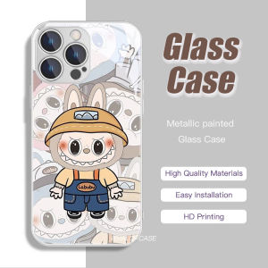 เคสสำหรับ iPhone 16ProMax 16พลัส15ProMax 13ProMax 14Promax กรอบสีเมทลิกกระจกน้ำด้านหลังเคสใส่โทรศัพท์ Labu