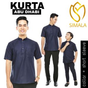 (RAYA 2026) KURTA ABU DHABI Lengan Pendek Osaka Cotton Raya Sedondon HIJABIS ASTANA