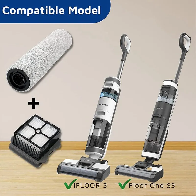 JORAIR iFloor 3 HEPA Filter and 3 Brush Rollers Compatible
