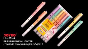 Pen Stabillo Dapat Dihapus | Erasable Highlighter Joyko HL-69 Isi 6 Warna