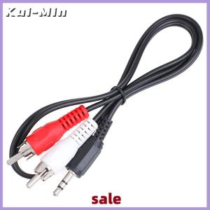 Kui-Min 3.5MM JACK MINI plugto 2 RCA MALE STEREO ohono Audio SPEAKER ADAPTER CABLE