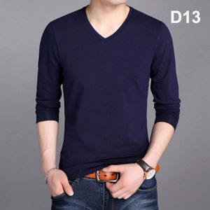 [ Hàng Xả Kho giá Vốn ] Áo thun nam tay dài cổ tim chất cotton 4 chiều  nhiều màu dáng body thời trang