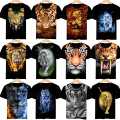 KAOS MACAN 3D FULL SABLON PRINTING DESAIN KEREN / Redy Ukuran JUMBO XXL. 