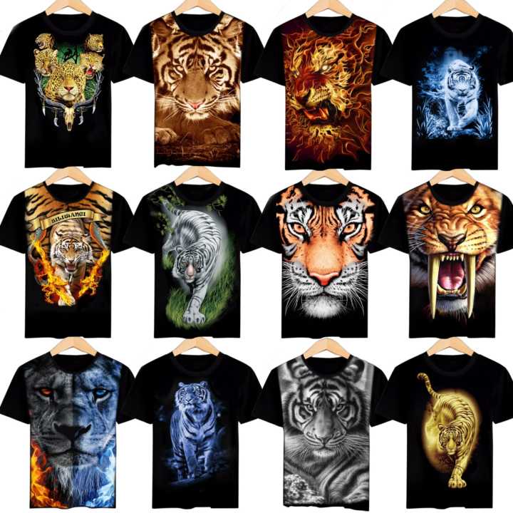 KAOS MACAN 3D FULL SABLON PRINTING DESAIN KEREN / Redy Ukuran JUMBO XXL