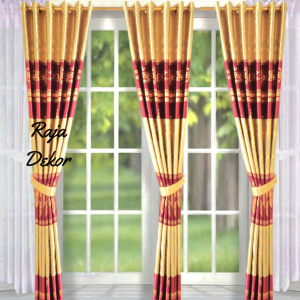 gorden/hordeng blackout mewah tebal terbaru model smokring tirai jendela pintu minimalis mewah