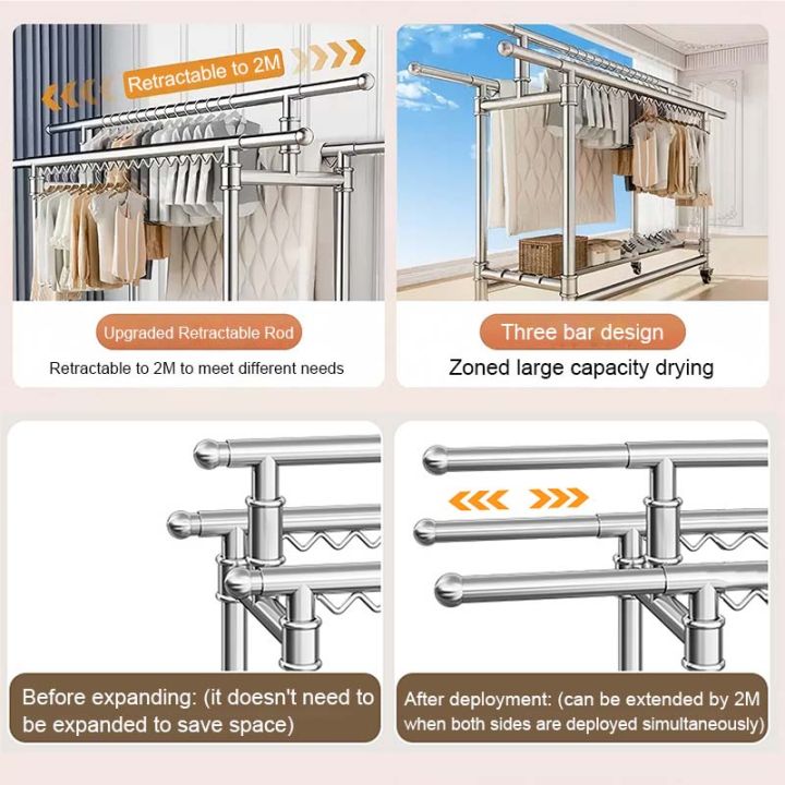 ATO%20304%20Stainless%20Steel%20Folding%20Clothes%20Hanger%20Drying%20Rack%20with%20Wheels%20Shoe%20Hanger%20Rak%20Penyidai%20Baju%20-%20Image%206