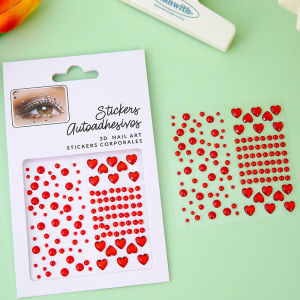 Face Diamond Sticker Love Pearl DIY Self-Paste Childrens Pearl Gem Diamond Stickers Makeup Diamond