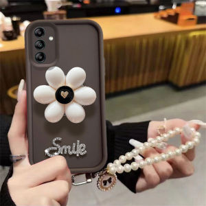 Phone Case Samsung Galaxy S26 FE S25 FE 5G New 2026 with Elegant Flower Shape Phone Holder and Strap Soft Silicone Casing Samsung S26 FE 5G Cover Case