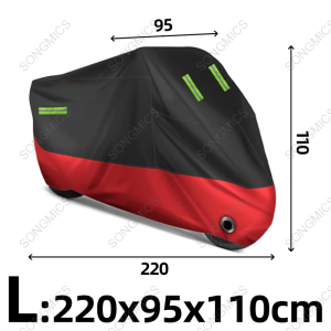 SONGMICS Thick Motorcycle Cover Waterproof for Honda XRM125 Lightweight Design Easy To Use With Anti-Scratch