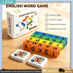 English Word Game - Learn to Spell - Colorful Letters - Flashcards Included - Kids Educational Toy