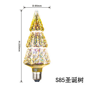 Christmas Creative Light Bulb e27 Screw 3D Colorful Fireworks Decoration led 3D Colorful Art Bulb Edison