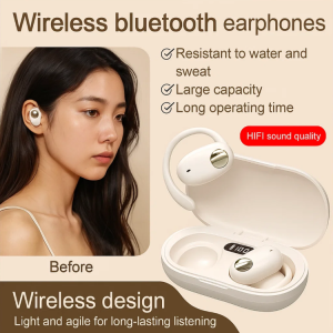180° Rotating Open OWS Bluetooth Headset Wireless Ear Mounted Earphone With Mic HiFi Sound Quality