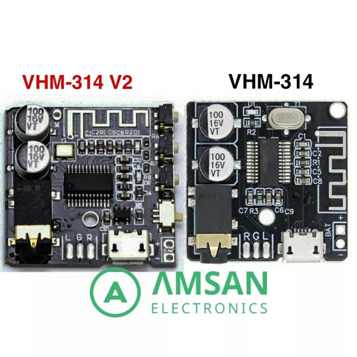 2 Moduli Audio Bluetooth 5.0 VHM-314 - Scheda Decoder MP3 Lossless 3.7-5V Con Uscita Stereo 3.5mm - 3