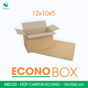 MEC03 - 12x10x5 cm - 60 hộp carton đóng hàng siêu tiết kiệm - Thùng carton | Magix Packaging