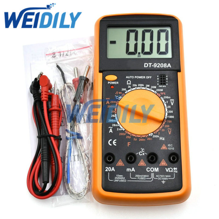 Digital Profesional Multimeter DT9208A Capacitance Temperature
