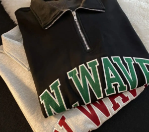 COCOEPPS Áo Len Áo Nữ Tay Dài Thêu Dáng Rộng Cổ Điển Thoải Mái TT