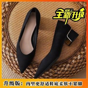 [Free Shipping] Versatile Everyday Wear Solid-Color Flats New Summer Styles Pointed-Toe Non-Slip Shoes Closed-Toe High Heels