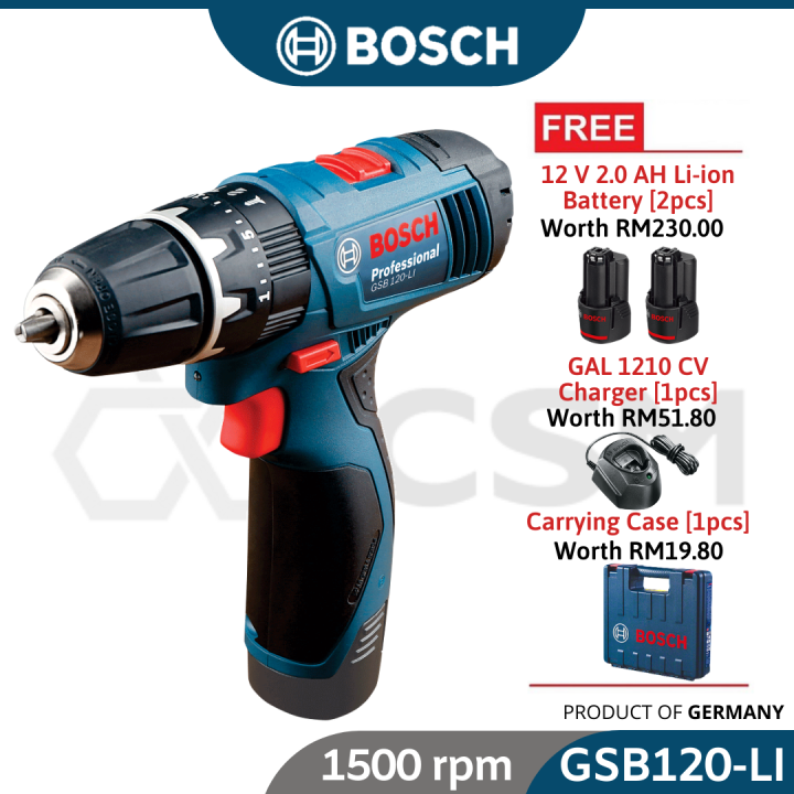 BOSCH GSB120 LI COC Gen 2 Impact Battery Screwdriver 12V 2.0Ah 06019G81L0 Lazada