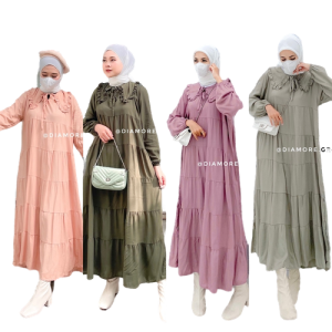 ALISA - LEVO MIDI DRESS / MIDI DRESS RUFFLE FASHION MUSLIM WANITA