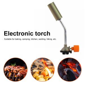 Outdoor Camping Blow Torch Flame Gas Blow Torch Head Nozzle Butane Torch for Welding and Camping BBQ