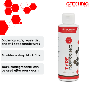 Gtechniq T2 Tyre Dressing 250ml Rubber Cleaner & Protectant