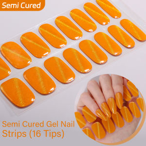 Cat Eye Magnetic Galaxy Effect Premium Durable Semi-cured Gel Nail Strips 16 Tips "it-girl" manicure | Requires UV Lamp