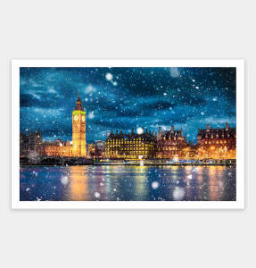 Pintoo Jigsaw Puzzle 1000 pcs H2407: The Thames on a Snowy Night (1000pcs)