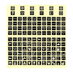 Luminous Car Stickers Instrument Panel Button Sticker PVC Truck Decoration Rocker Switch Label Circuit Decal
