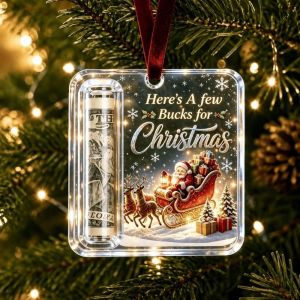 MUNCHX Treo Đồ trang trí quà tặng tiền Giáng sinh Acrylic Trang trí cây thông Noel Hộp quà tiền Bất ngờ Sáng tạo Đồ trang trí để đựng quà cho bữa tiệc Giáng sinh