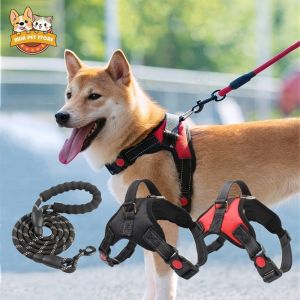 Dog Vest Harness Easy Control Adjustable Dog Harness with Leash for Medium and Large Dog