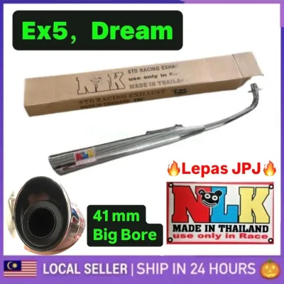 NLK EXHAUST Standard Open Racing BIG BORE EX5 DREAM HONDA EX5 HP EKZOS EXZOS STD LEPAS JPJ 25MM 41MM NECK MANIFOLD SET