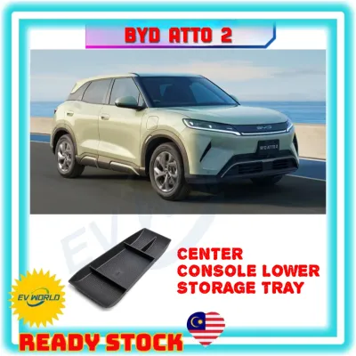 【B09】BYD ATTO 2 Armrest Storage Box Silicone Wireless Charging Pad Center Console Lower Storage Tray Console Cup Holder