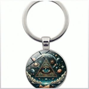 Keychain Decorative Hanging Jewelry Fashion Time Gemstone Artistic Element Personality Evil Exquisite