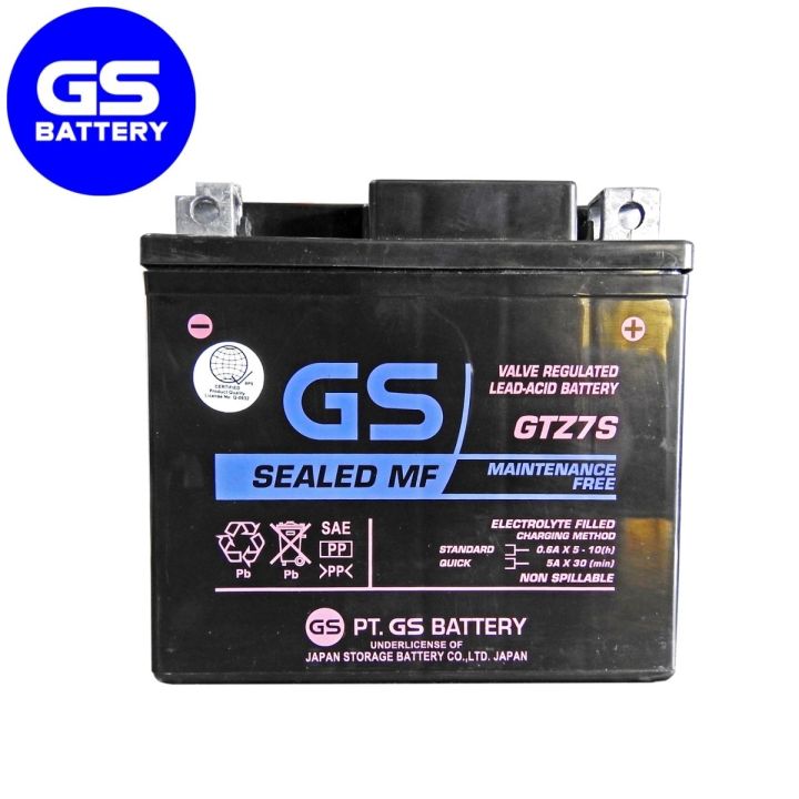 GS Battery Motorcycle GTZ7S for Honda Click 125i / 150 / Raider 150 ...