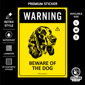 Beware of the Dog. Premium Sticker Sign Warning Caution Danger Signage Notice. Anjing Garang. Many Different Dog Breeds.