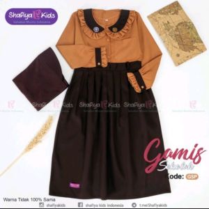 Gamis Sekolah SD Pramuka dan Merah Putih  Shafiya Kids Gamis SD
