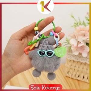 SK-C1248 Gantungan Kunci Hiasan Tas Boneka Cute Coal Balls / Gantungan Hp Lucu Strap Phone Keychains