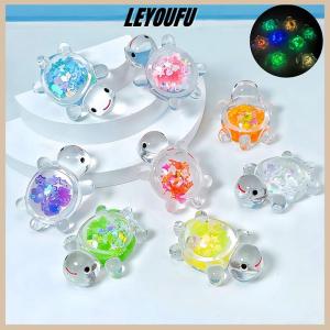 LEYOUFU 1PC Glowing Turtle Garden Fish Tank Miniatures Ornaments Mini Luminous Glitter Turtle Home Decoration Landscaping Crafts