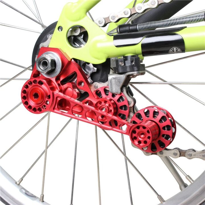 Folding Bike Chain Guide Tensioner Rear Derailleur Single Speed 2 3 Speed Chainring Stabilizer