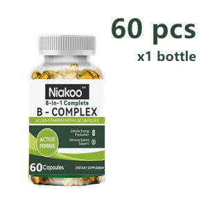 Vitamin B Complex Capsules maintain nervous system function support cardiovascular health and enhance immunity  BASIC Vitamin B Complex Multiple Vitamins B1 B2 B6 B12 for Boost immunity Neural Health FDA