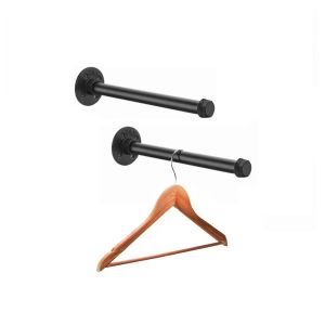 Metal Clothes Rack Detachable Wall Mounted Hanger Clothes Rod Wall Hangers for Clothes Organizer Industrial Coat Hanger